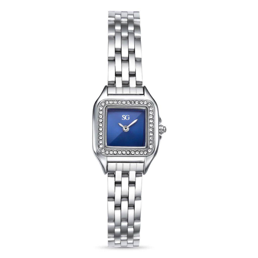 Relógio Boxy Diamond Prata