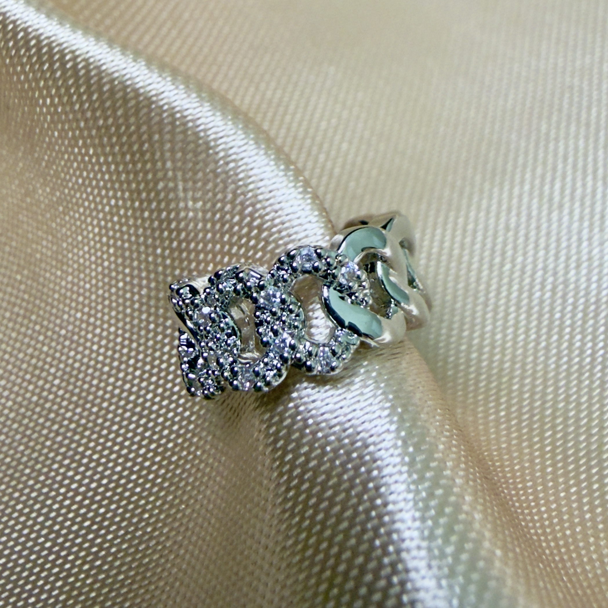 Piercing Fake Chain Silver